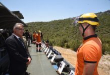 Erhürman, Şehit Teğmen Caner Gönyeli-2026 Arama Kurtarma Davet Tatbikatı’nın kara safhasını izledi