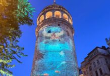 Sıfır Atık Haftası kapsamında Galata Kulesi’nde mapping gösterisi yapıldı