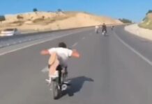 Motosikletle akrobatik hareketler yapan sürücülere ceza