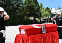Görev başında kalp krizi geçiren polis memuru Kütahya’da son yolculuğuna uğurlandı